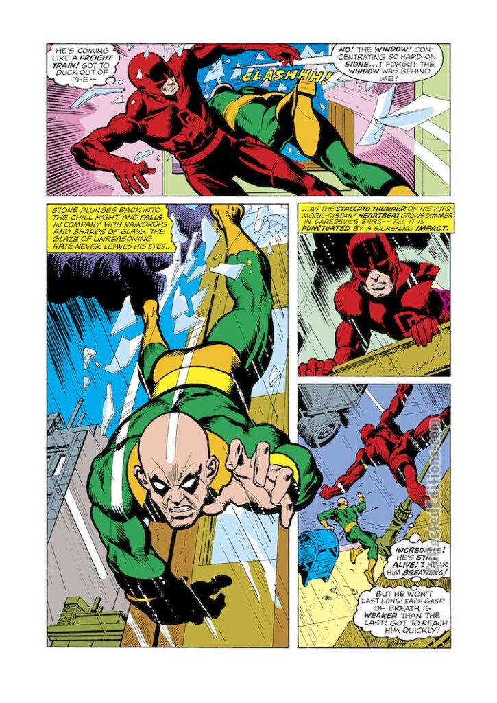 Daredevil #141, pg. 6; pencils, Gil Kane; inks, Jim Mooney; Stone