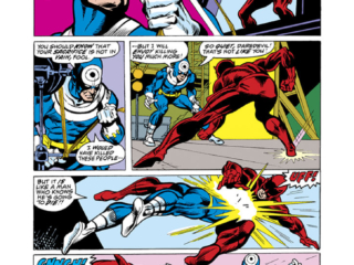 Daredevil #146, pg. 9; pencils, Gil Kane; inks, Jim Mooney; vs. Bullseye