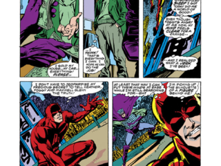 Daredevil #150, pg. 9; pencils, Carmine Infantino; inks, Klaus Janson