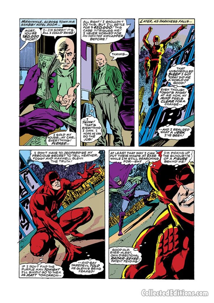 Daredevil #150, pg. 9; pencils, Carmine Infantino; inks, Klaus Janson