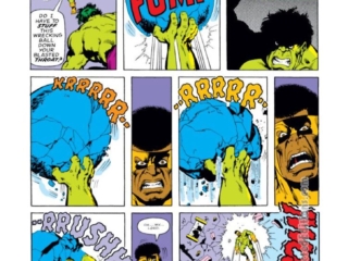 Defenders #19, pg. 11; pencils, Sal Buscema; inks, Klaus Janson Defenders #19, pg. 11; pencils, Sal Buscema; inks, Klaus Janson; Hulk vs. Thunderball, Wrecking Crew
