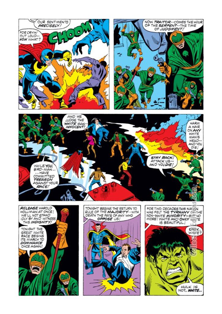 Defenders #22, pg. 15; pencils, Sal Buscema; inks, Mike Esposito; Doctor Strange/Hulk/Serpent Society