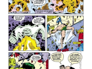 Defenders #52, pg. 12; pencils, Keith Giffen; inks, Chic Stone; Sub-Mariner/Namor, Hulk