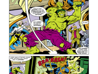 Defenders #58, pg. 12; pencils, Ed Hannigan; inks, Dan Green