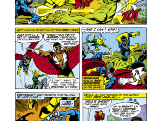 Defenders #63, pg. 2; pencils, Sal Buscema; inks, Jim Mooney