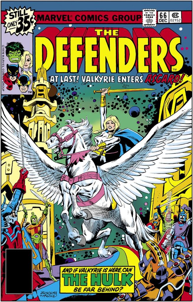 Defenders #66, cover; pencils, John Buscema; inks, Bob McLeod