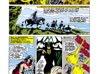 Defenders #67, pg. 5; pencils, Ed Hannigan; inks, Bruce Patterson