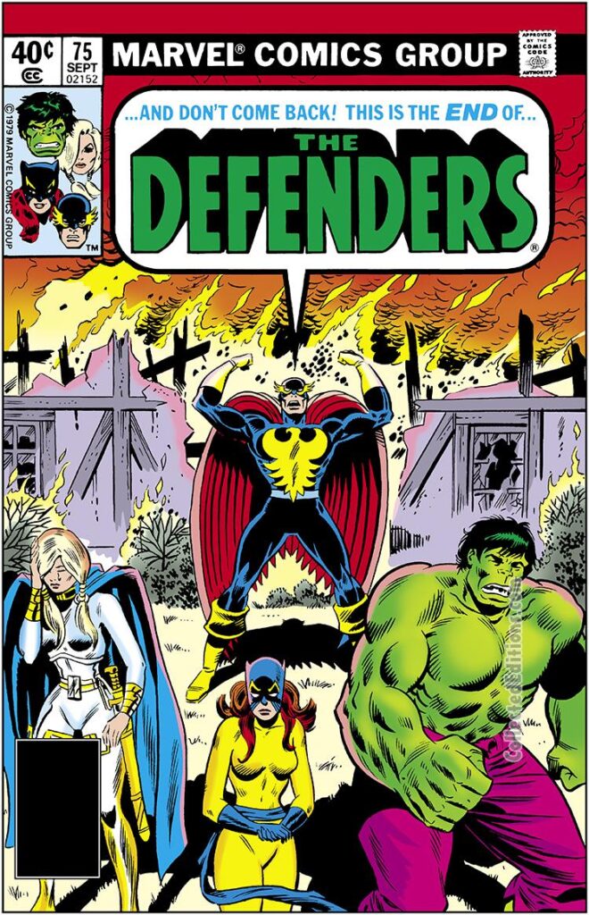 Defenders #75, cover; pencils, Herb Trimpe; inks, Al Milgrom