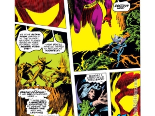 Doctor Strange #7, pg. 4; pencils, Gene Colan; inks, John Romita Sr.; Dormammu, Clea