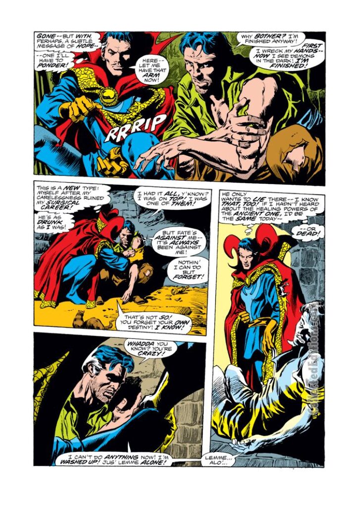 Doctor Strange #11, pg. 9; pencils, Gene Colan; inks, Tom Palmer