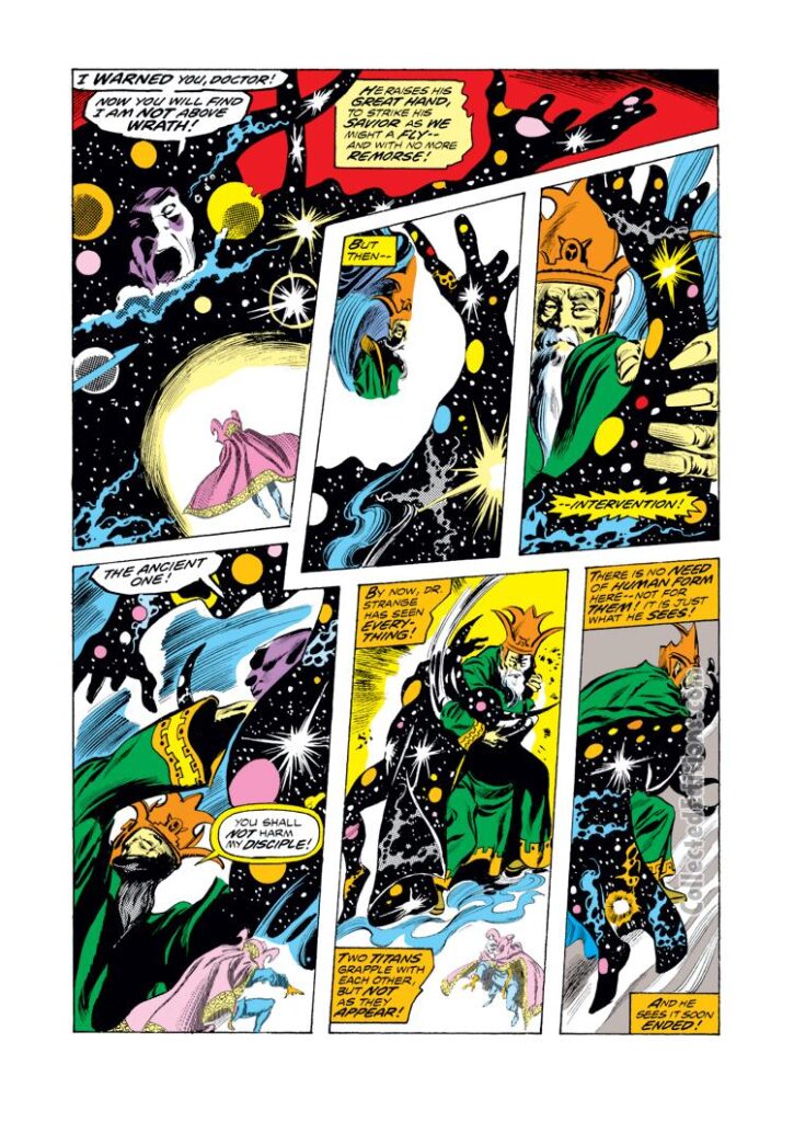 Doctor Strange #13, pg. 14; pencils, Gene Colan; inks, Tom Palmer; Eternity