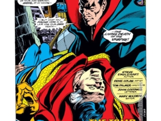 Doctor Strange #14, pg. 1; pencils, Gene Colan; inks, Tom Palmer; Tomb of Dracula, Count Dracula