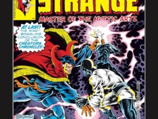 Doctor Strange #28 cover; pencils and inks, Frank Brunner Doctor Strange #28 cover; pencils and inks, Frank Brunner; The In-Betweener