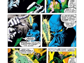 Doctor Strange #32, pg. 8; pencils, Alan Kupperberg; inks, Rudy Nebres Doctor Strange #32, pg. 8; pencils, Alan Kupperberg; inks, Rudy Nebres, Roger Stern, Nightmare