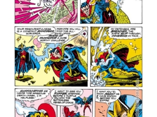 Doctor Strange #34, pg. 13; pencils, Tom Sutton; inks, P. Craig Russell Doctor Strange #34, pg. 13; pencils, Tom Sutton; inks, P. Craig Russell; Cyrus Black
