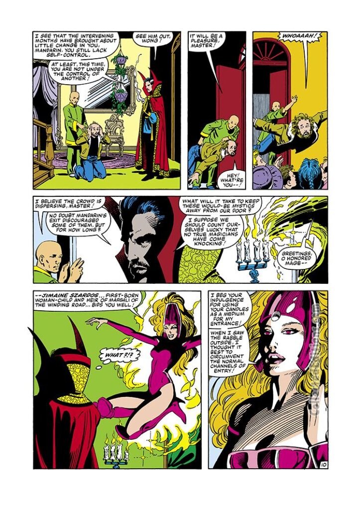 Doctor Strange #57, pg. 10; pencils, Kevin Nowlan; inks, Terry Austin