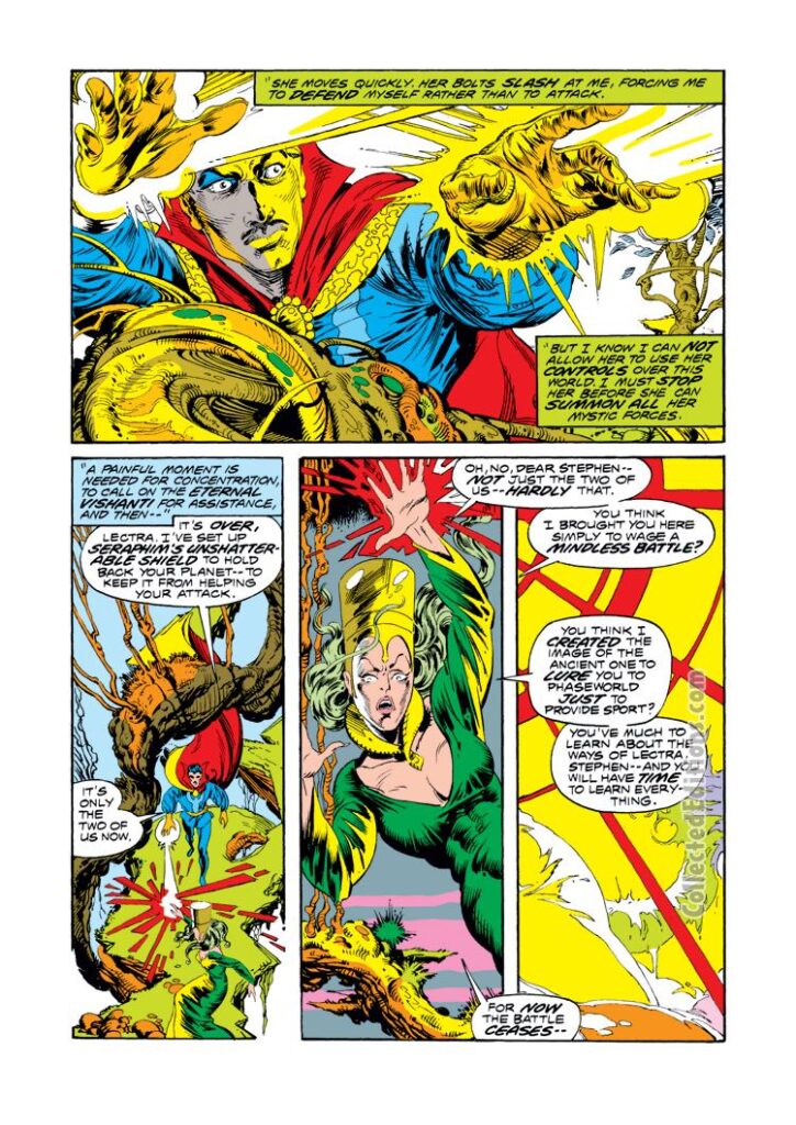 Doctor Strange Annual #1, pg. 17; pencils and inks, P. Craig Russell; Eternal Vishanti