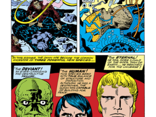 Eternals #1, pg. 11; pencils, Jack Kirby; origin of Eternals, Deviants