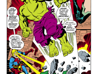 Eternals #15, pg. 2; pencils, Jack Kirby; Cosmic Hulk; Sersi/Ikaris
