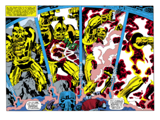 Eternals #18, pgs. 2-3; pencils, Jack Kirby; Death of the Celestials