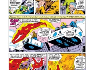 Fantastic Four #203, pg. 8; layouts, Keith Pollard; pencils and inks, Joe Sinnott; Fantasticar, Deedee Evans,