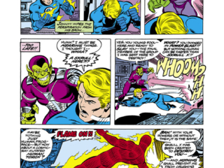 Fantastic Four #214, pg. 6; pencils, John Byrne; inks, Joe Sinnott; Human Torch/Super-Skrull