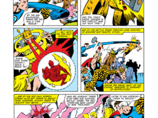 Fantastic Four #225, pg. 19; pencils, Bill Sienkiewicz; inks, Pablo Marcos; Thor