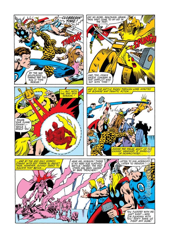 Fantastic Four #225, pg. 19; pencils, Bill Sienkiewicz; inks, Pablo Marcos; Thor
