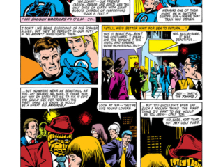 Fantastic Four #226, pg. 3; pencils, Bill Sienkiewicz; Alicia Masters/Thing