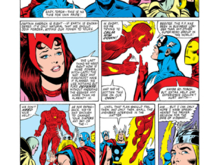 Fantastic Four #230, pg. 16; pencils, Bill Sienkiewicz; Avengers