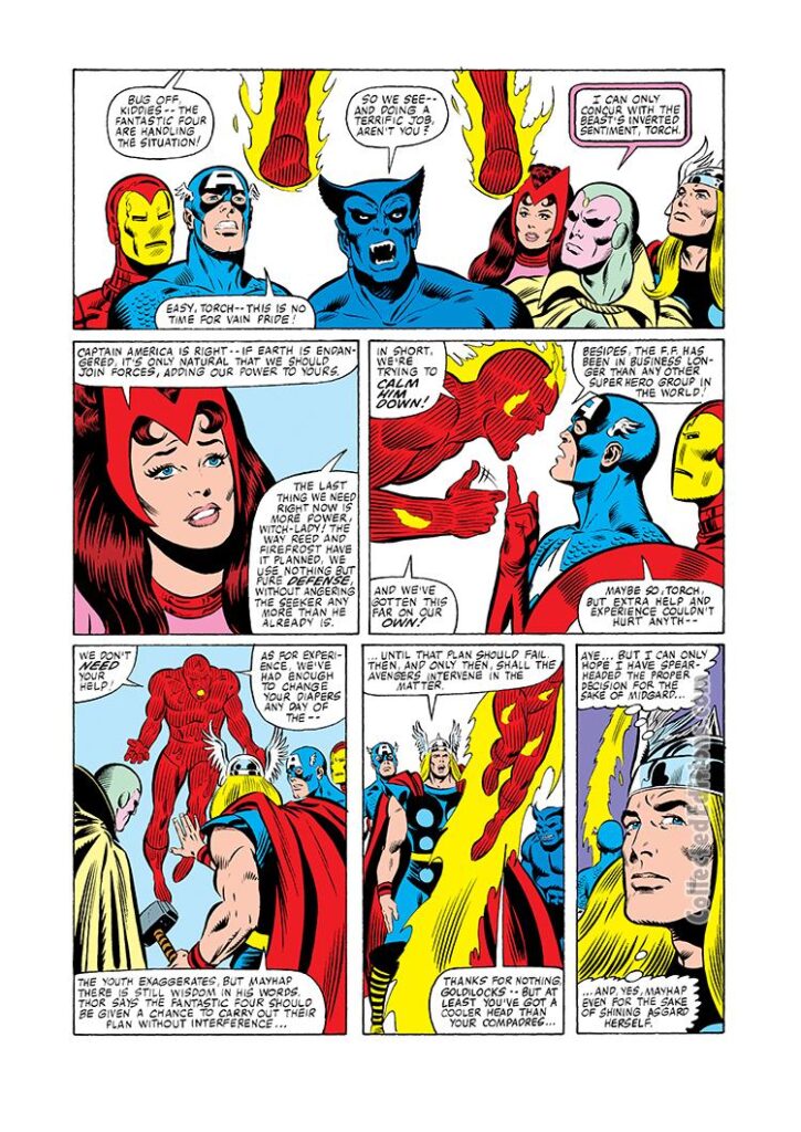 Fantastic Four #230, pg. 16; pencils, Bill Sienkiewicz; Avengers