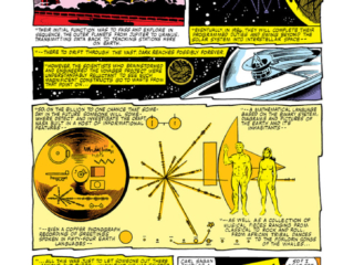 Fantastic Four #230, pg. 21; pencils, Bill Sienkiewicz; Murmurs of Earth by Carl Sagan
