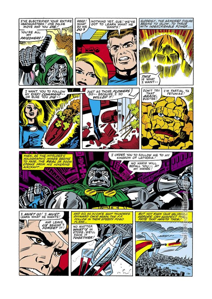 Fantastic Four #236, pg. 43; pencils, Jack Kirby; cartoon storyboards
