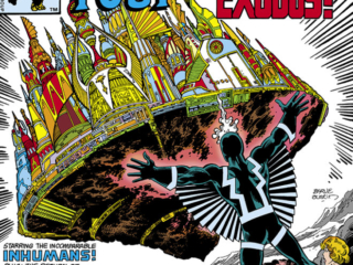 Fantastic Four #240 cover; pencils, John Byrne; inks, Terry Austin; Inhumans/Black Bolt