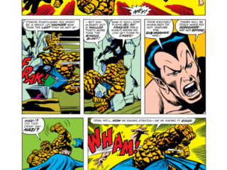 Fantastic Four Annual #11, pg. 15; pencils, John Buscema; inks, Sam Grainger Fantastic Four Annual #11, pg. 15; pencils, John Buscema; Thing/Mr. Fantastic/Namor/Sub-Mariner