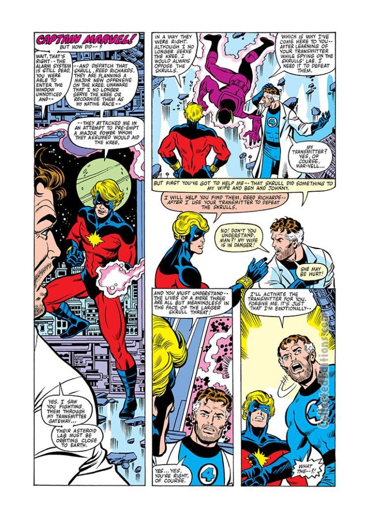 Fantastic Four Annual #15, pg. 14; pencils, George Pérez; Captain Marvel/Mar-Vell/Skrulls