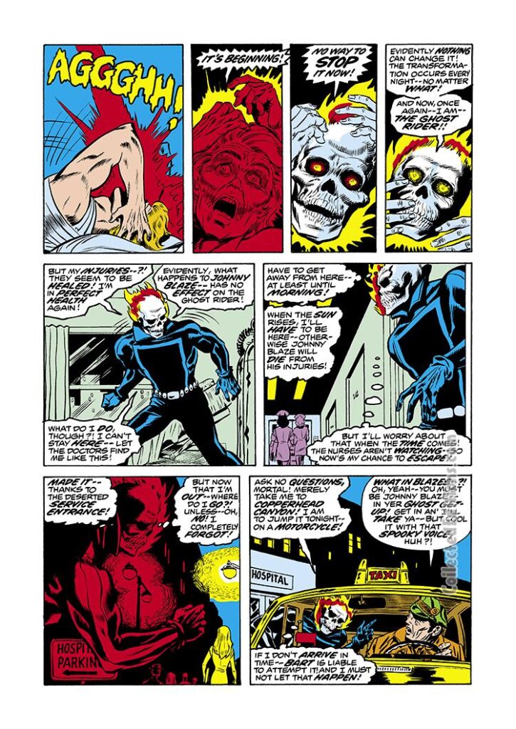 Ghost Rider #1, pg. 18; pencils, Tom Sutton; inks, Syd Shores