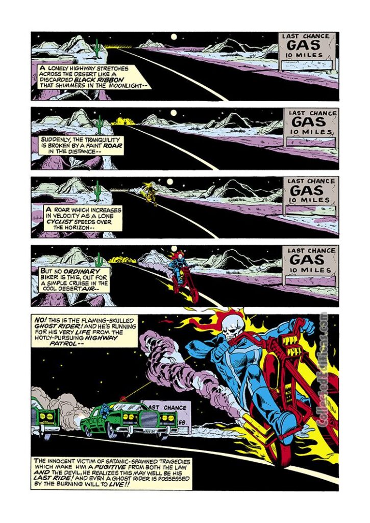 Ghost Rider #4, pg. 2; pencils, Jim Mooney; inks, Vince Colletta