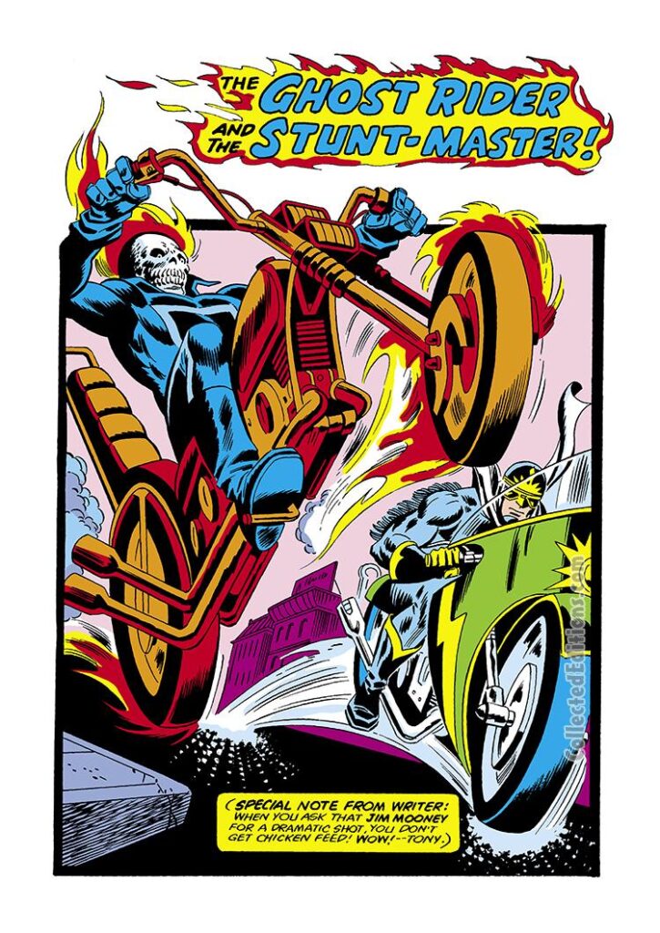 Ghost Rider #7, pg. 7; pencils, Jim Mooney; inks, Jack Abel; Stunt-Master