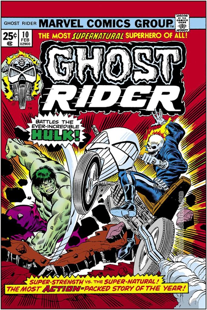 Ghost Rider #10, cover; pencils, Ron Wilson; inks, Joe Sinnott