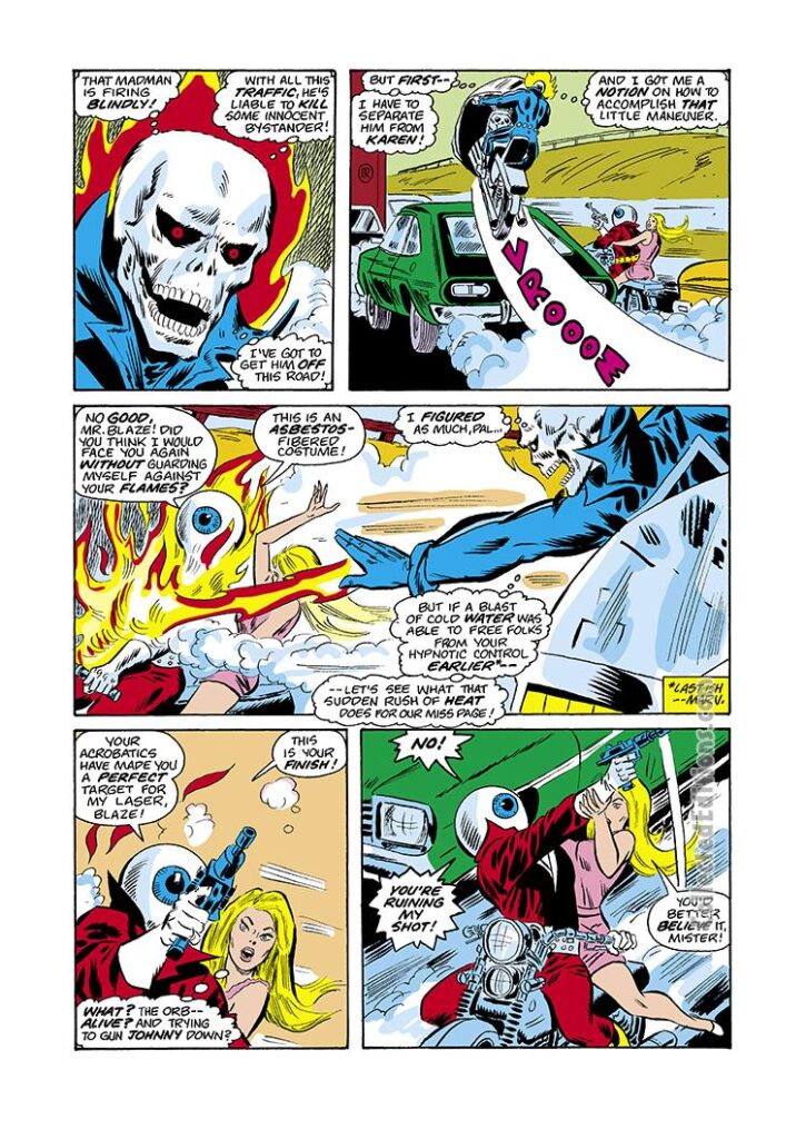 Ghost Rider #15, pg. 12; pencils, Bob Brown; inks, Don Heck