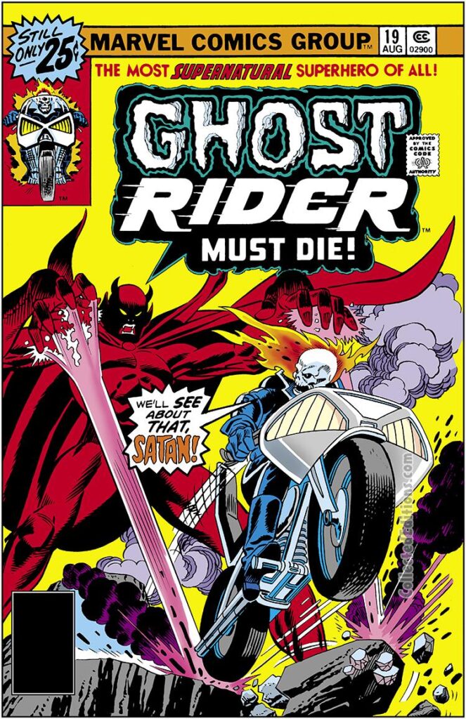 Ghost Rider #19, cover; pencils, Gil Kane; Satan