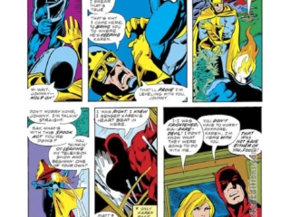 Ghost Rider #20, pg. 2; pencils, John Byrne; inks, Don Perlin; Karen Page/Johnny Blaze/Stunt-Master
