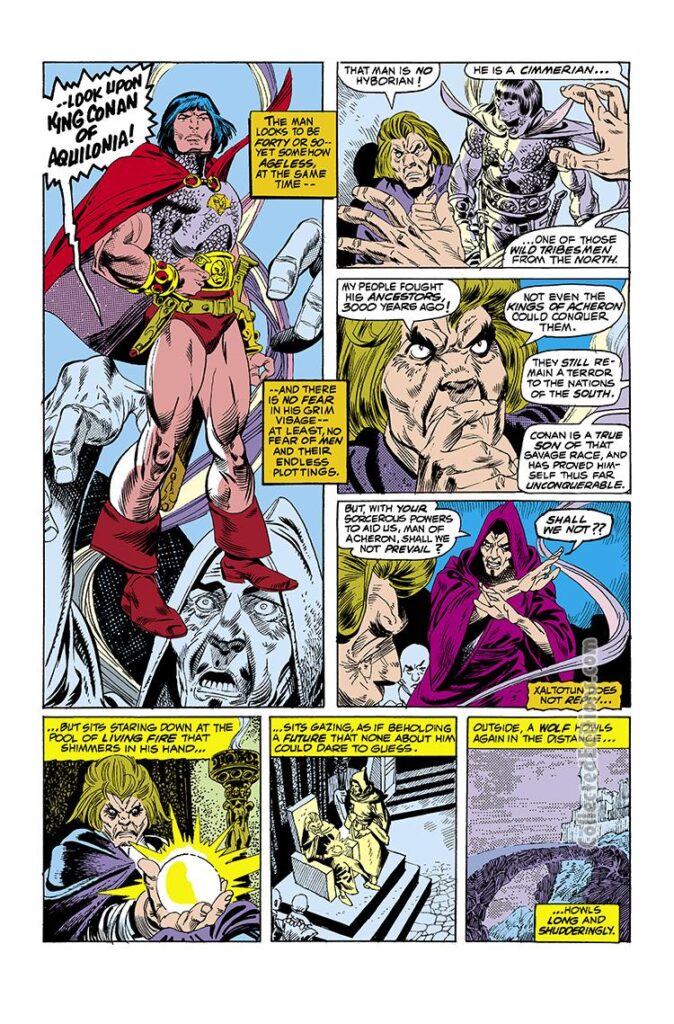 Giant-Size Conan #1, pg. 9; pencils, Gil Kane; inks, Tom Sutton; King Conan of Aquilonia