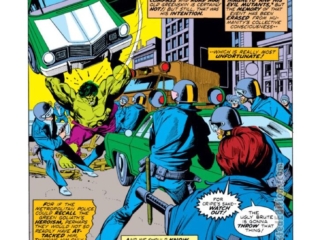Giant-Size Defenders #2, pg. 1; pencils, Gil Kane; inks, Klaus Janson Giant-Size Defenders #2, pg. 1; pencils, Gil Kane; inks, Klaus Janson; H as in Hulk Hell and Holocaust