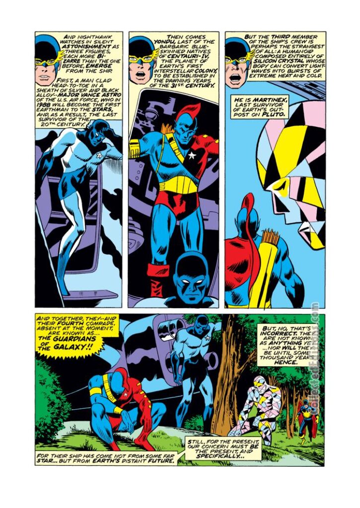 Giant-Size Defenders #5, pg. 19; pencils, Don Heck; Guardians of the Galaxy, Yondu, Martinex, Vance Astro