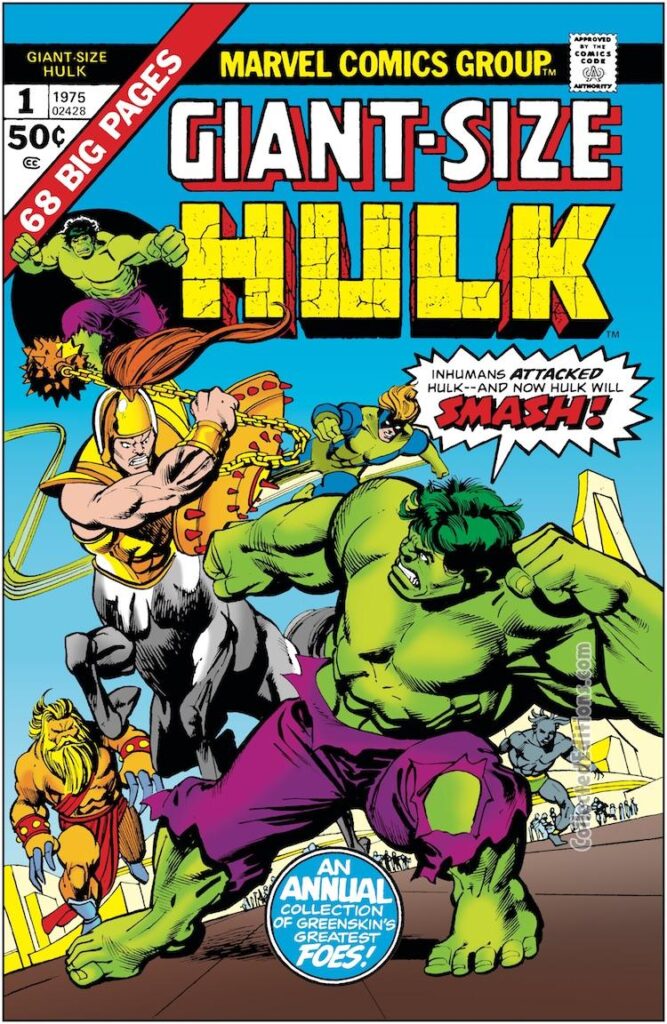 Giant-Size Hulk #1 cover; pencils, Gil Kane; inks, Klaus Janson