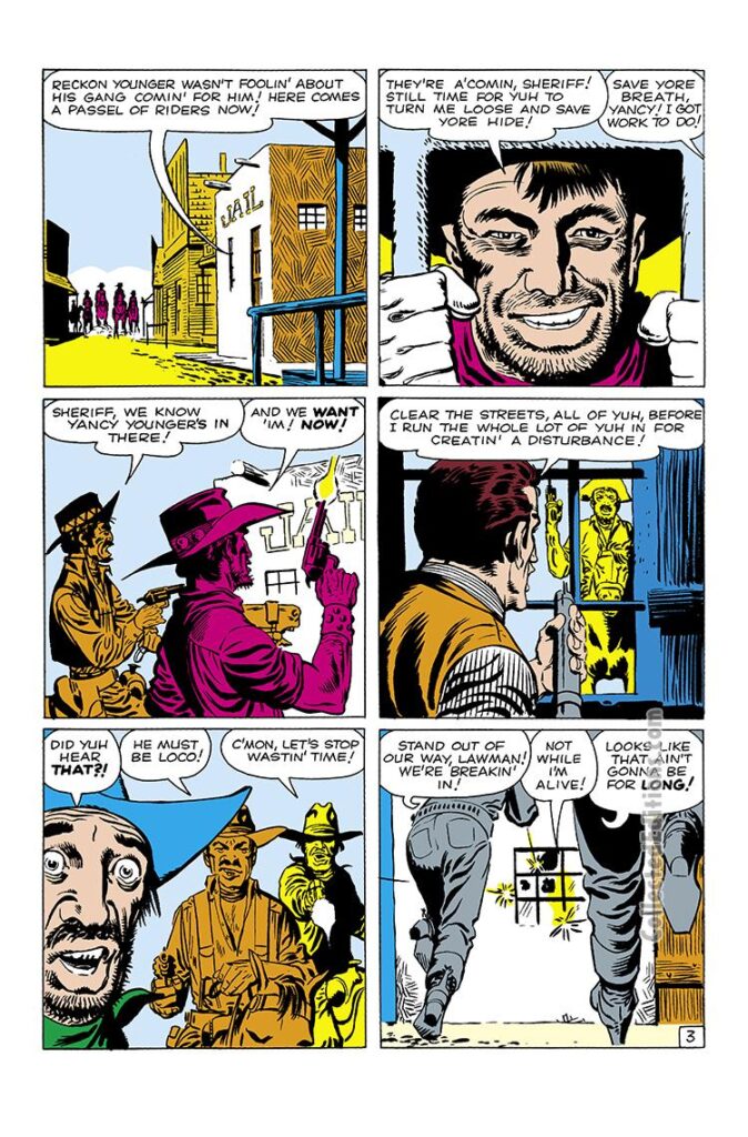 Gunsmoke Western #66, pg. 23; "The Escape of Yancy Younger!"; Steve Ditko/Marvel Age Western cowboy