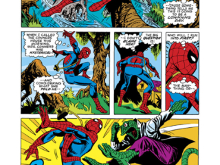 Giant-Size Spider-Man #5, pg. 16; pencils, Ross Andru; inks, Mike Esposito, Dave Hunt Giant-Size Spider-Man #5, pg. 16; pencils, Ross Andru; The Lizard