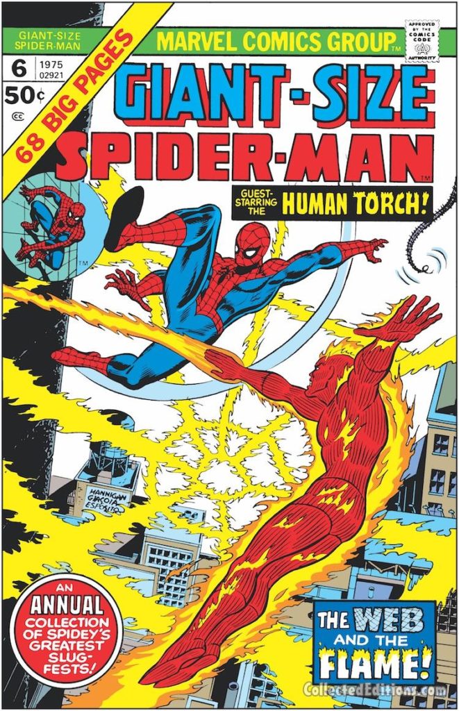 Giant-Size Spider-Man #6 cover; pencils, Ed Hannigan; Human Torch